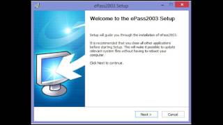 How to Install E Pass 2003 Software Drivers in Windows System [upl. by Einama]