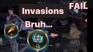 League Invasions But I ☠️ In 3 Hits Injustice 2 Mobile [upl. by Immat]