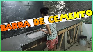 Barra de concreto Cómo construimos una barra de cemento para la cocina Bricolaje DIY [upl. by Noraj]