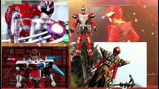 Super Sentai All Red Battlizers Dekaranger to Ryusoulger [upl. by Iormina]