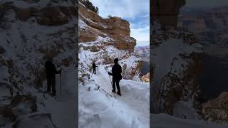 Hiking the South Kaibab Trail to Ooh Aah Point Grand Canyon  Jan 2023 shorts [upl. by Pownall598]