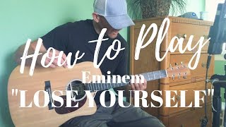 How To Play Lose Yourself by Eminem  Guitar Tutorial [upl. by Adur]