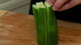 Cooking Tips  How to Julienne Cucumbers [upl. by Koeninger]