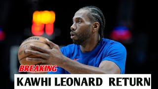 Kawhi Leonard Injury Update  Could Return in 2 Weeks [upl. by Akenihs]