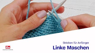 Stricken für Anfänger  Linke Maschen  Learn to Knit Purl Stitches [upl. by Lacey21]