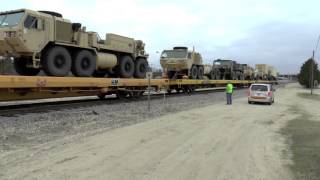 Military Train Departing Ft Bragg Chase [upl. by Adlecirg]