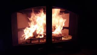 Just started a fire in my new Wilkening GranView fireplace [upl. by Robinett]