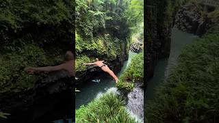 worlds first cliff dive into Japans most sacred place 🇯🇵 shorts [upl. by Aileve]