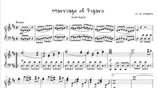 Marriage of Figaro W A Mozart Piano Sheet Music [upl. by Adnical]