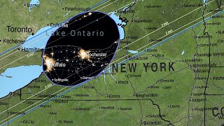 Total solar eclipse Path of totality across United States 2024 [upl. by Martell]