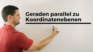 Geraden parallel zu Koordinatenebenen aufstellen Vektorgeometrie  Mathe by Daniel Jung [upl. by Roskes]