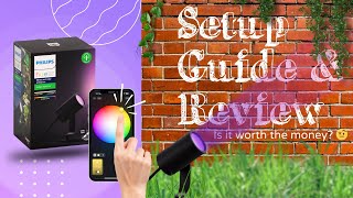 Philips Hue Outdoor Light Setup amp Review Illuminate Your Outdoor Space [upl. by Anemix822]