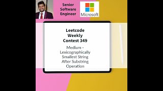 Leetcode Weekly contest 349  Medium  Lexicographically Smallest String After Substring Operation [upl. by Assyn224]