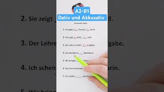 Dativ und Akkusativ  Learn German  German for beginners  B1 Deutsch [upl. by Colb519]