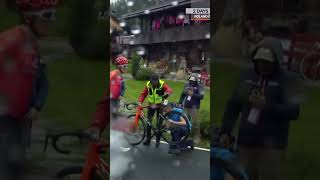 Amazing sportsmanship from Pogacar and GC contenders who wait for Thomas after crash 👏 cycling [upl. by Amuwkuhc]