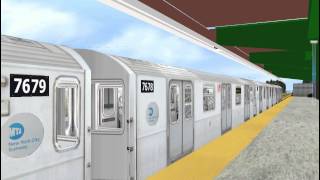 OpenBVE R142A 4 Train  Nostrand AvenueFictional [upl. by Eniamsaj]