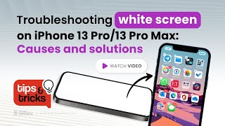 White Screen iPhone 13 Pro13 Pro Max Solution Tips and Tricks 60 [upl. by Farmer]