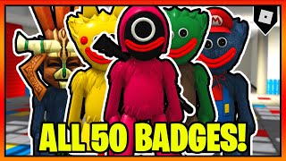 How to get ALL 50 BADGES in POPPY PLAYTIME MORPHS  Roblox [upl. by Llet925]