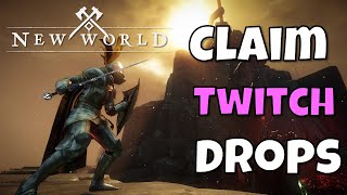 New World How to Claim Your Twitch Drops and Prime Loot in Game and Equip Cosmetic Items [upl. by Gun537]