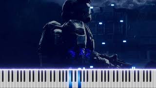 Halo Odst Another Rain Piano Tutorial [upl. by Kristal]