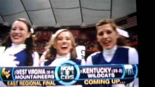 Kentucky Cheerleaders on CBS  the NCAA Elite Eight [upl. by Azpurua]