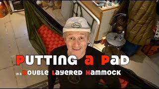 Putting a Pad in a Double Layer Hammock [upl. by Hanahsuar]