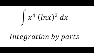 Calculus Help ∫ x4 lnx2 dx  Integration by parts  Techniques  Solutions [upl. by Darrick985]