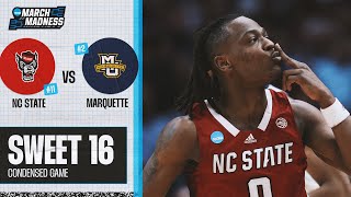 NC State vs Marquette  Sweet 16 NCAA tournament extended highlights [upl. by Emawk602]