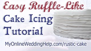 Easy RuffleLike Wedding Cake Icing Tutorial [upl. by Shelah]