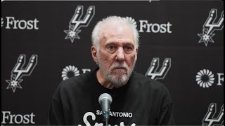 202324 San Antonio Spurs Season  Gregg Popovich Media Availability vs Bucks 12192023 [upl. by Adnirb461]