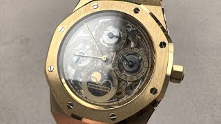 Audemars Piguet Royal Oak Openworked Perpetual Calendar 25829BAOO0944BA01 AP Watch Review [upl. by Ytram]