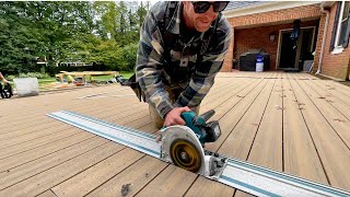 Installing Decking Cutting in Borders and Framing up a Fireplace [upl. by Abbi]