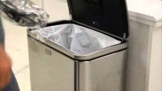 Simplehuman® Steel Bar Step Trash Can Brushed Stainless Steel  Product Review Video [upl. by Sanferd627]