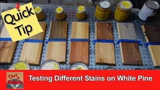 Testing Several Different Stains on White Pine wood [upl. by Behka]