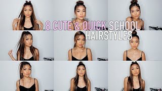 8 Quick amp Easy Back to School Hairstyles ♡  Koleen Diaz [upl. by Aicilaf968]