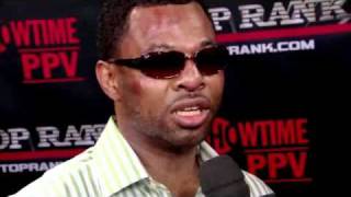 Post Fight Interview with Shane Mosley after Manny Pacquiao fight [upl. by Bonnie441]