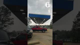 Gas station canopy goes flying as tornado strikes in southern Missouri [upl. by Moriarty571]