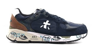 Premiata uomo Mase sneakers camoscio e tessuto blu SKU MASE3927 [upl. by Natsreik]