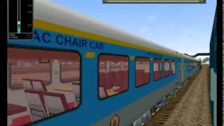 MSTS Indian railways Wdp4 shatabdi AI crossingmpg [upl. by Tallie]