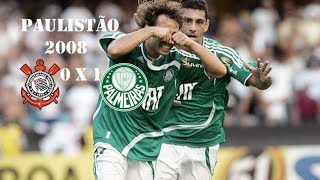 Corinthians 0 x 1 Palmeiras  Campeonato Paulista 2008  Gol [upl. by Ahsirt857]