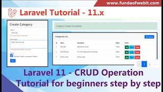 Laravel 11  CRUD Operation Tutorial for beginners step by step  w Resource Controller in Laravel [upl. by Waers336]