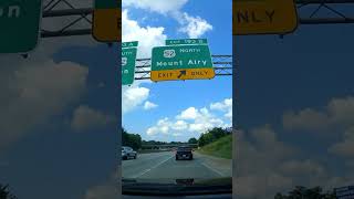 Scenic Interstate Drive ★ I40 WinstonSalem NC I 74 to US 52 shorts [upl. by Irodim]