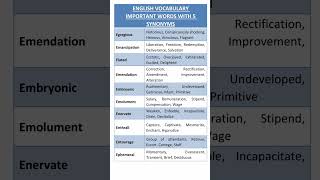 Synonyms of Important Words English Vocabulary Advance English for IELTS Exam and Daily Use [upl. by Legge]