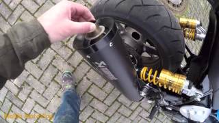 2015 Yamaha XJR 1300 Akrapivic exhaust [upl. by Llirpa912]