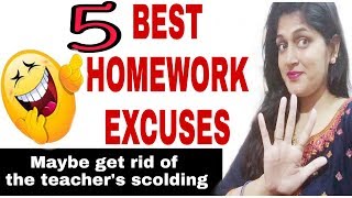 5 Best Home work excuses in English  best excuses for missing your homework [upl. by Eyram157]