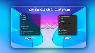 How to Get Old Right Click Context Menu In Windows 11 [upl. by Eniwtna]