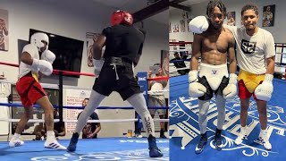 Shakur Stevenson SPARRING Keyshawn Davis The MATRIX Defense on display [upl. by Camfort702]