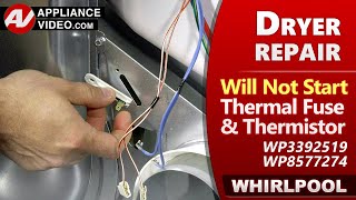 Dryer will not start  Diagnostic amp Repair on Thermal Fuse and Thermistor by Factory Technician [upl. by Krute]