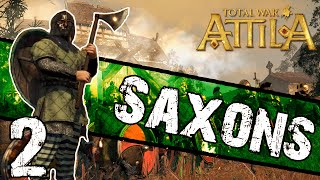 Total War Attila  Saxon Campaign 2  Roman Defiance [upl. by Atsahc]