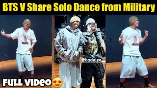 FULL VIDEO Taehyung Share New Solo Dance from Military 😍 BTS V New Dance Video [upl. by Sarnoff903]